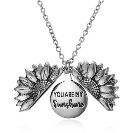 Open Locket You are my Sunshine Necklace