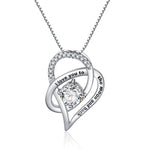 Silver Color Heart Shape Chains Necklace
